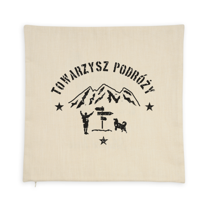 Ozdobna poszewka na poduszkę z motywem górskim