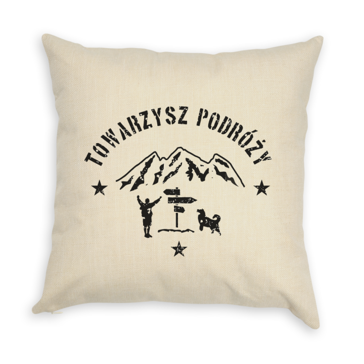Ozdobna poszewka na poduszkę z motywem górskim