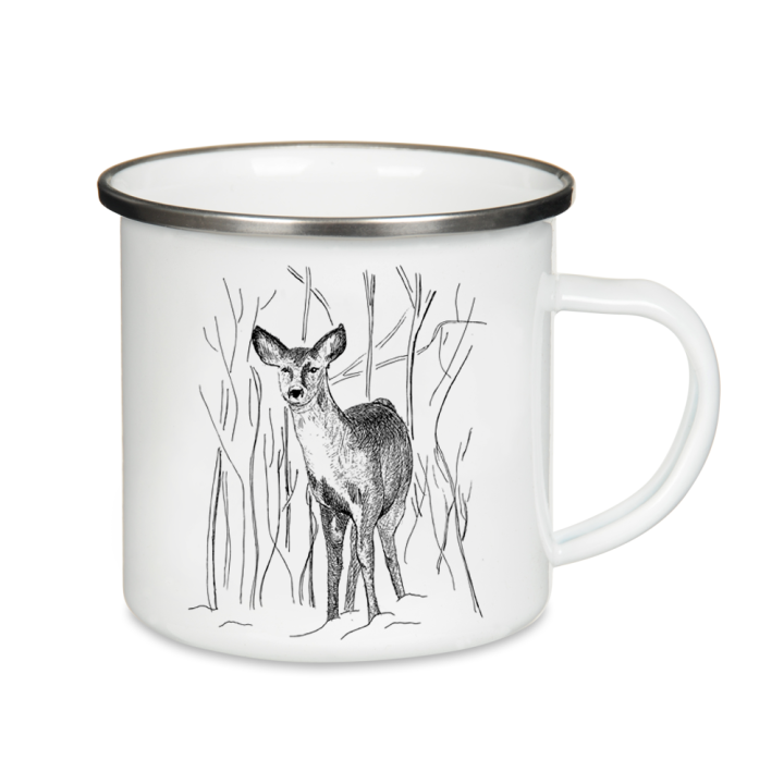 Kubek emaliowany - Sarna