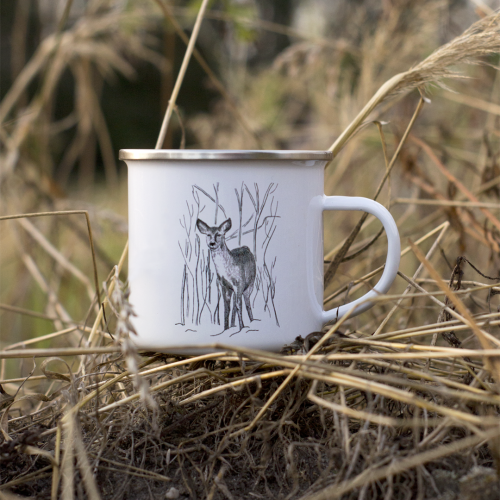 Kubek emaliowany - Sarna