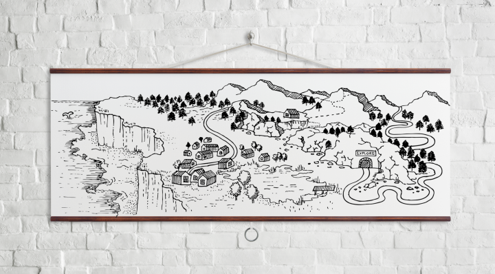 Plakat - Explore 80 x 30 cm