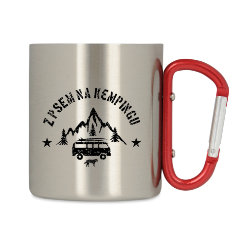 Kubek metalowy - Z psem na kempingu