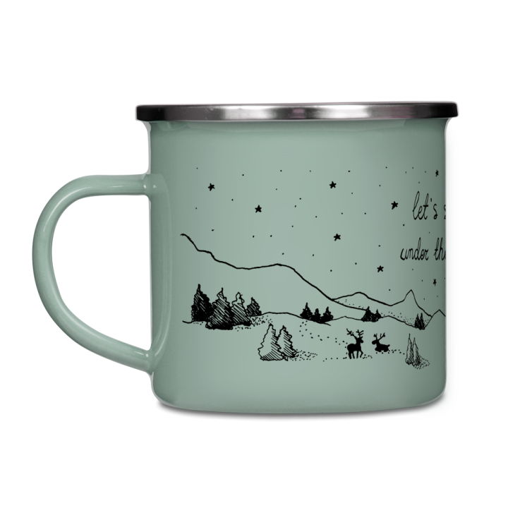 Kubek emaliowany - Let's sleep under the stars