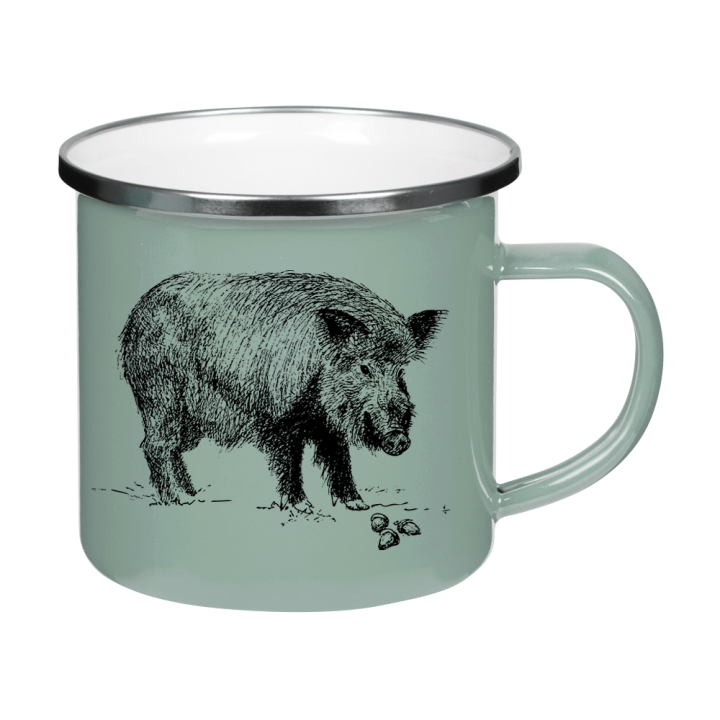 Kubek emaliowany - Dzik