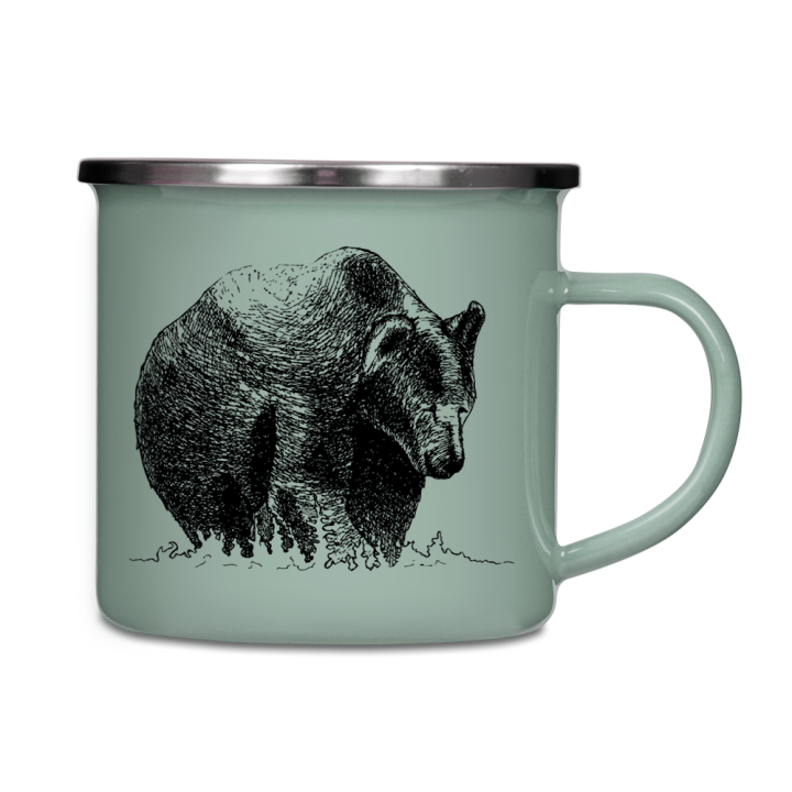 Kubek emaliowany - Niedźwiedź