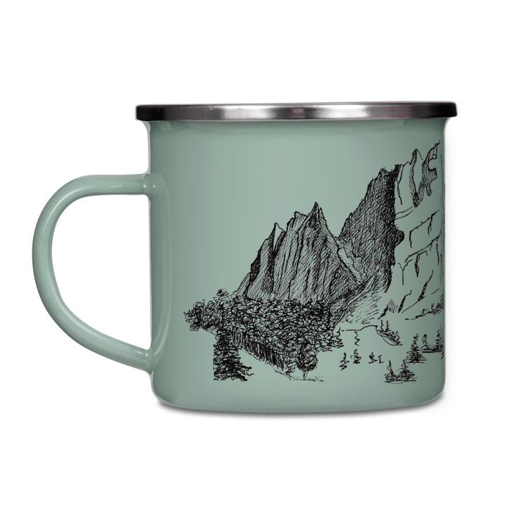 Kubek emaliowany - Góry