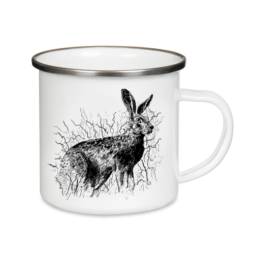 Kubek emaliowany - Zając