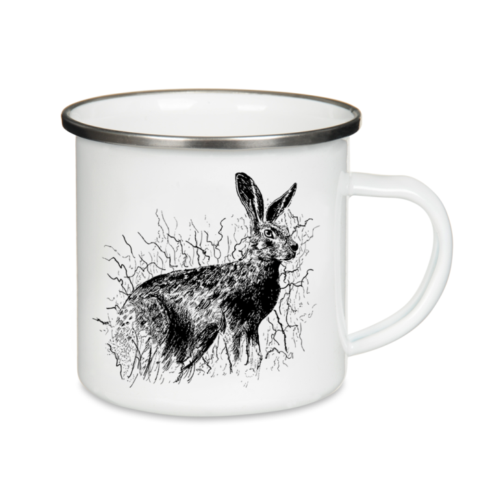 Kubek emaliowany - Zając