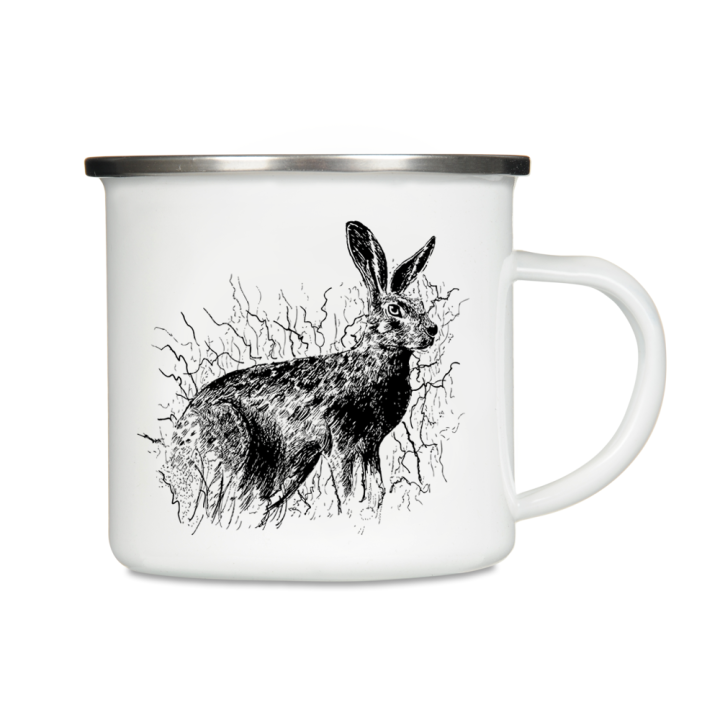 Kubek emaliowany - Zając