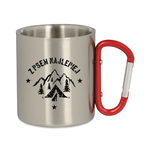 Kubek metalowy - Z psem najlepiej