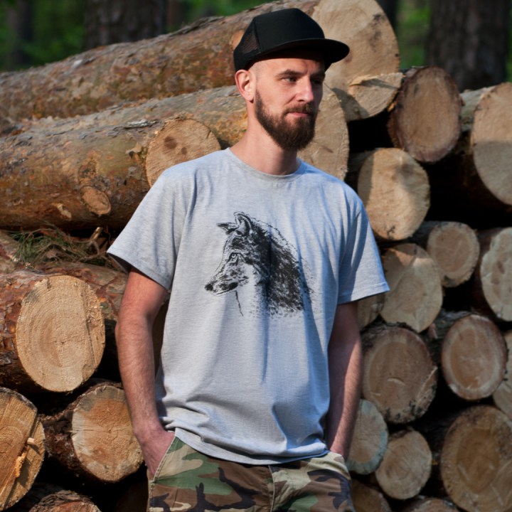 Koszulka męska - Wilk