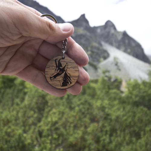 Brelok drewniany - Kozica