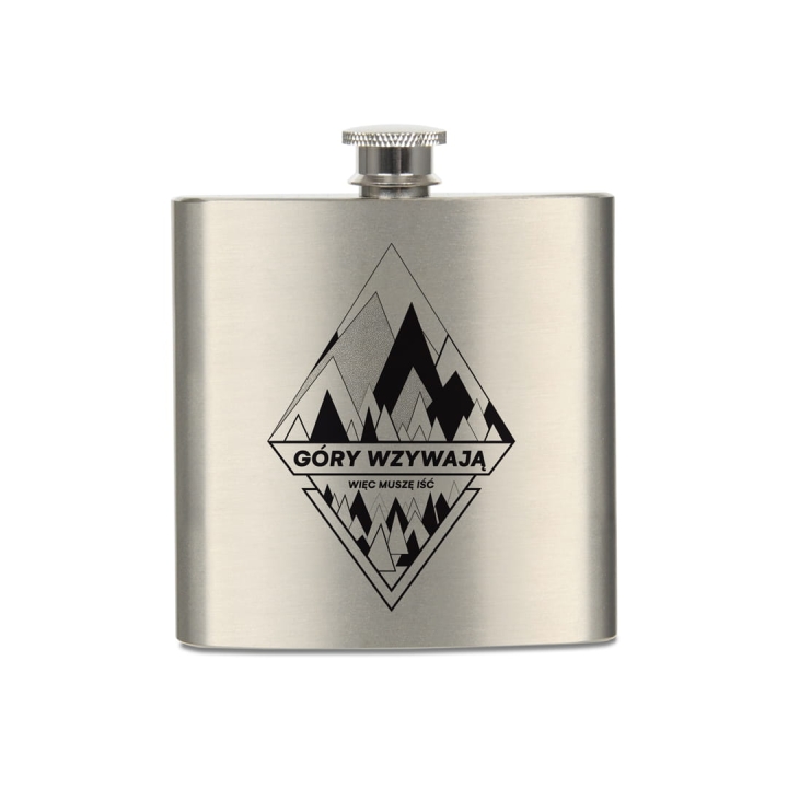 Piersiówka metalowa 180 ml - Góry wzywają, więc muszę iść