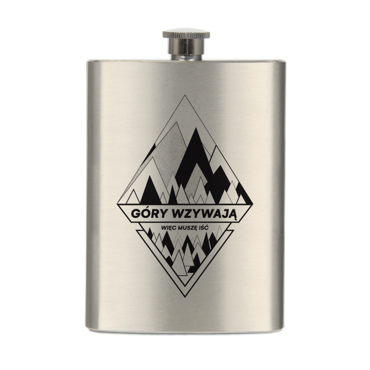 Piersiówka metalowa 230 ml - Góry wzywają, więc muszę iść
