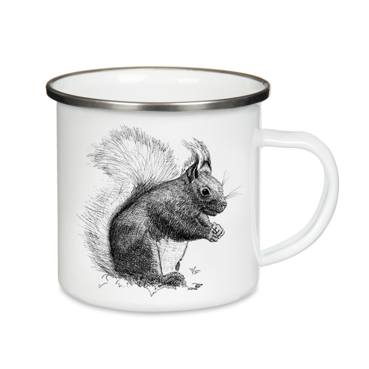 Kubek emaliowany - Wiewiórka