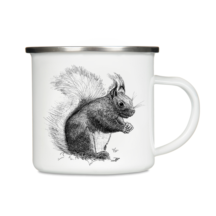 Kubek emaliowany - Wiewiórka