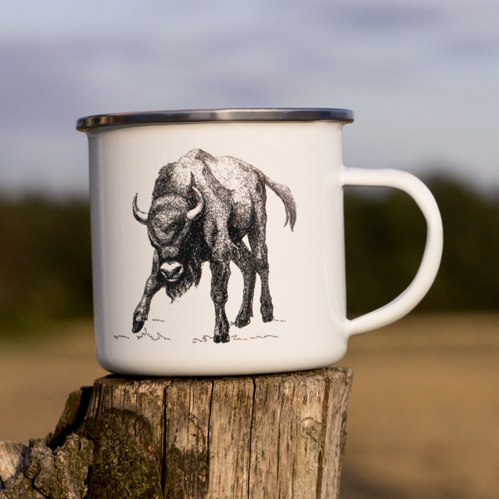 Kubek emaliowany - Żubr