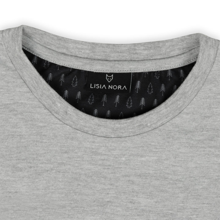 Koszulka męska - Góry - JASNOSZARA