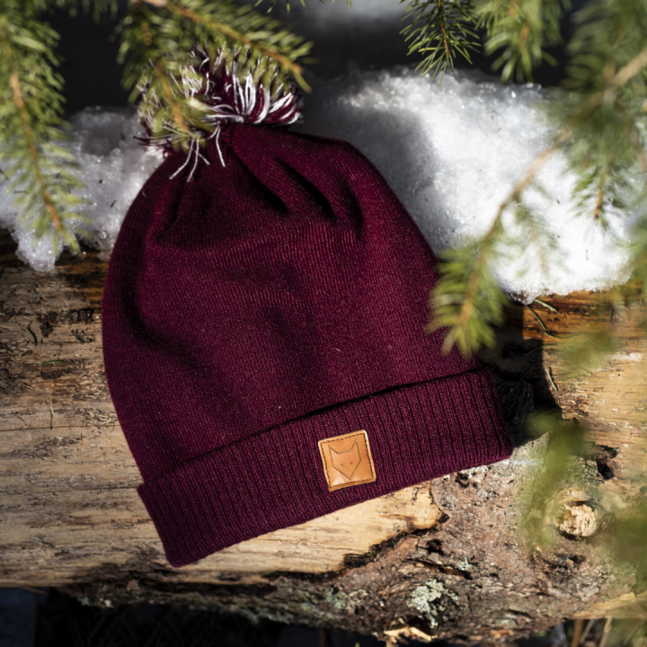 Czapka zimowa -bordowa