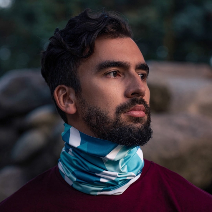 Chusta wielofunkcyjna - Mint geometric