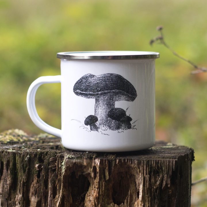 Emaliowany Kubek Grzybiarza