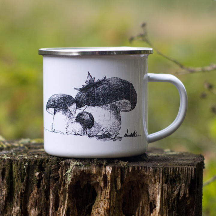Emaliowany Kubek Grzybiarza