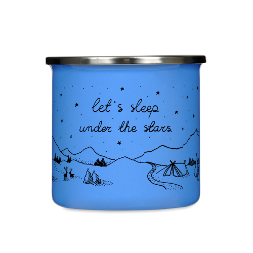 Kubek emaliowany - Let's sleep under the stars