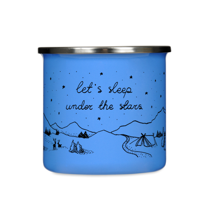 Kubek emaliowany - Let's sleep under the stars