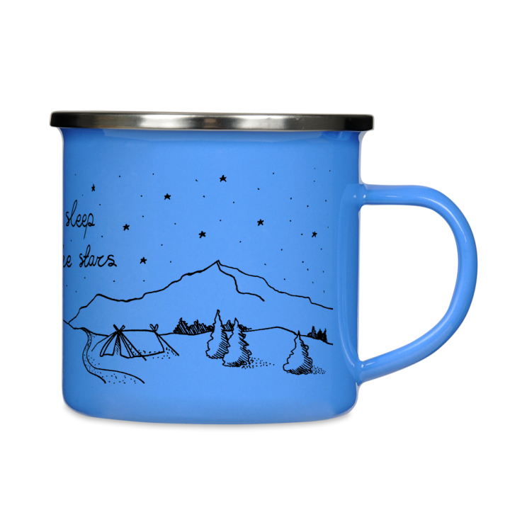 Kubek emaliowany - Let's sleep under the stars