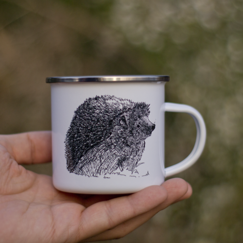 Kubek emaliowany - Jeż