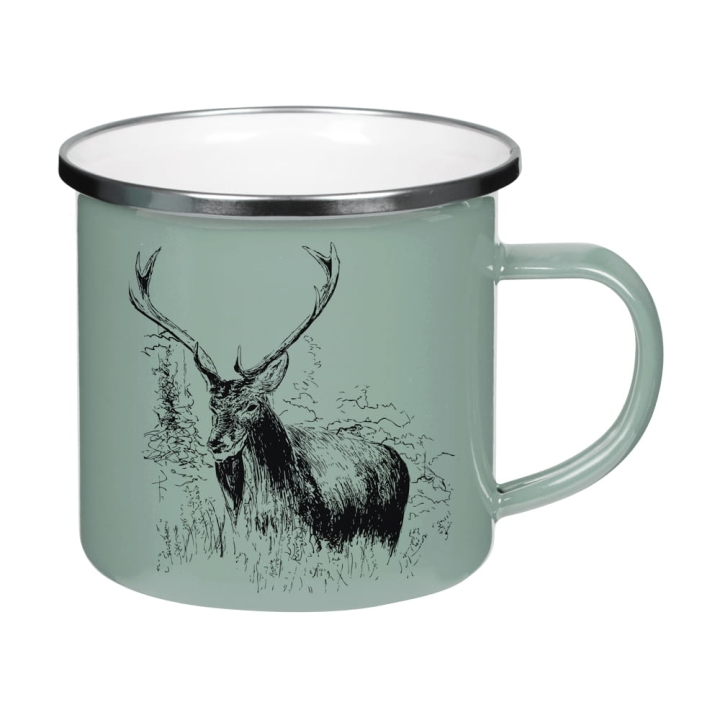 Kubek emaliowany - Jeleń szlachetny