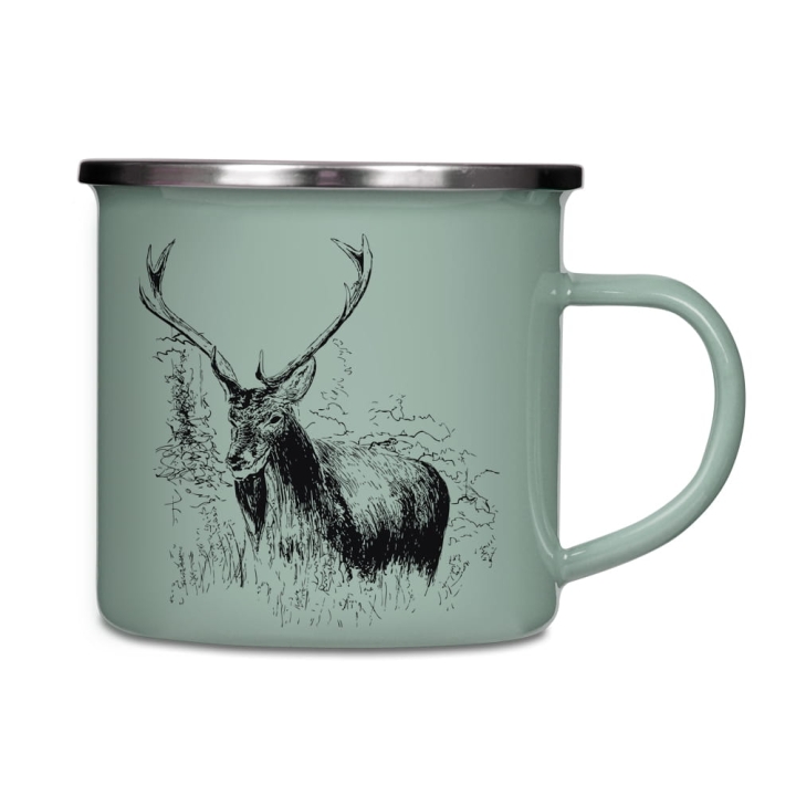 Kubek emaliowany - Jeleń szlachetny