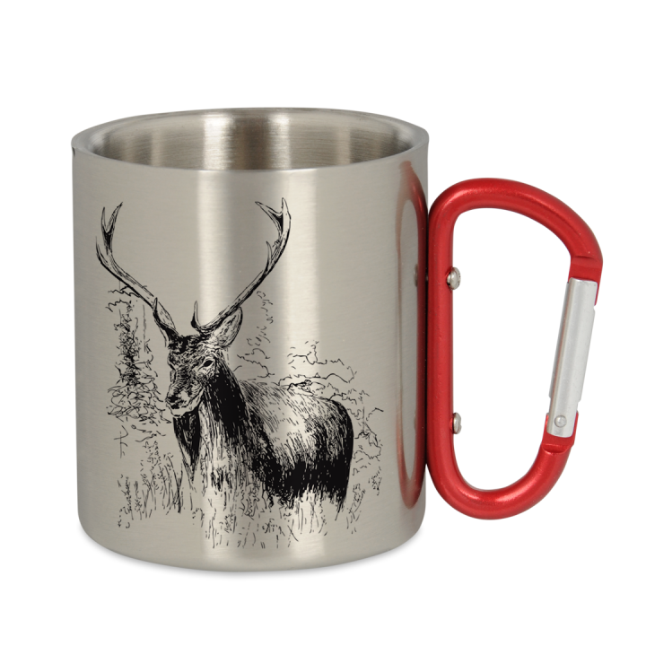 Kubek metalowy - Jeleń szlachetny