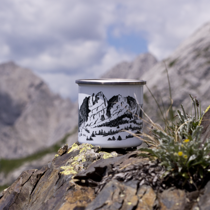 Kubek emaliowany - Góry