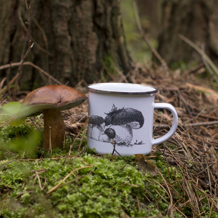 Emaliowany Kubek Grzybiarza