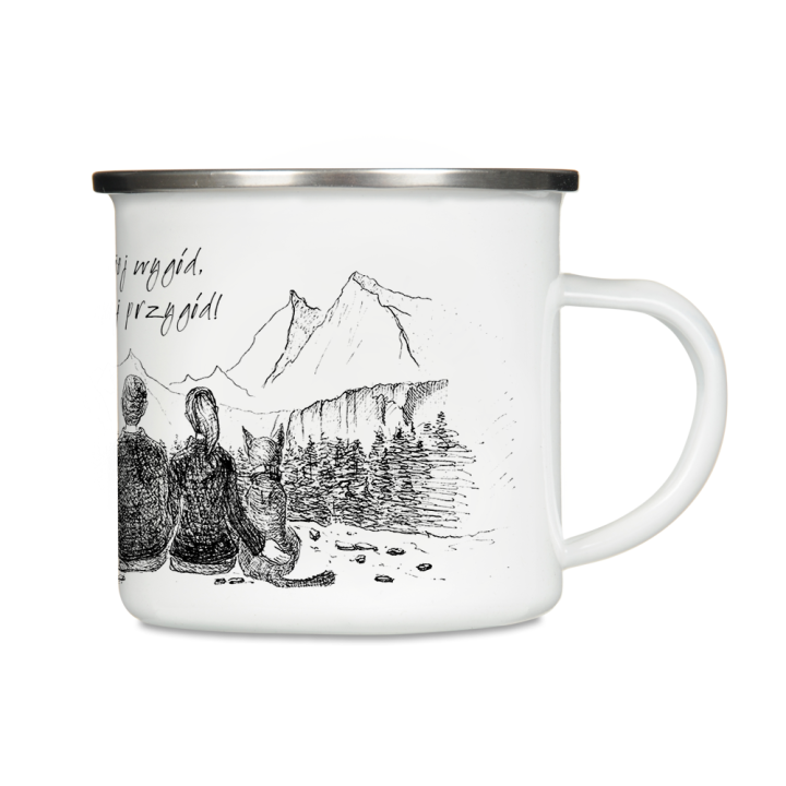 Kubek emaliowany - Mniej wygód, więcej przygód