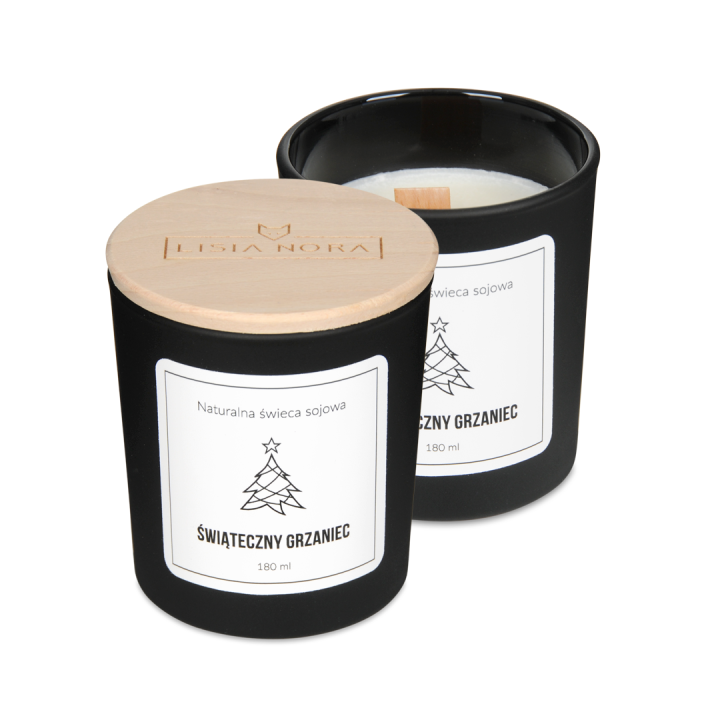 Naturalna świeca sojowa 180 ml - Świąteczny grzaniec