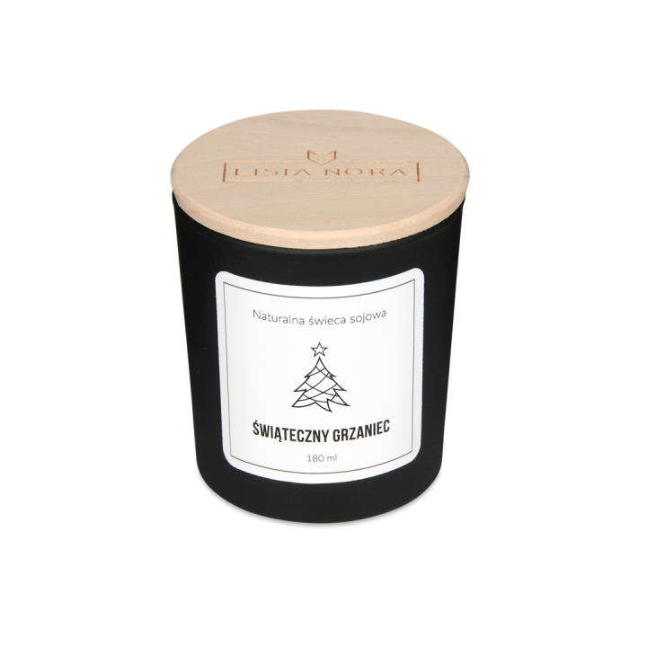 Naturalna świeca sojowa 180 ml - Świąteczny grzaniec