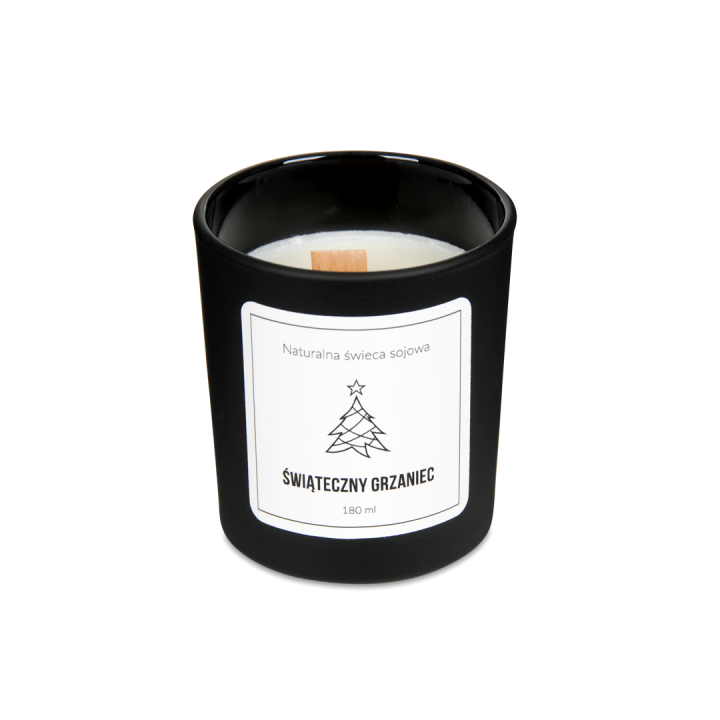Naturalna świeca sojowa 180 ml - Świąteczny grzaniec