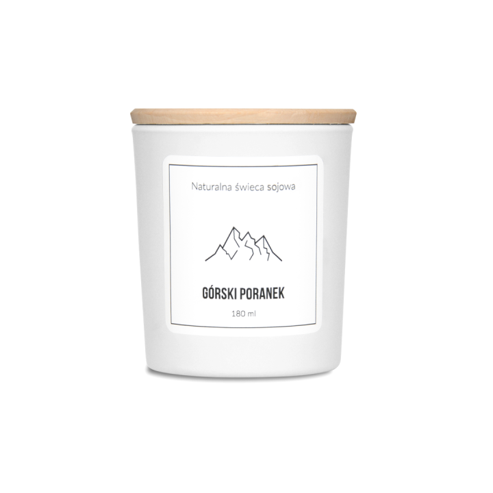 Naturalna świeca sojowa 180 ml - Górski poranek
