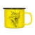 Kubek emaliowany retro - Rysie - ŻÓŁTY