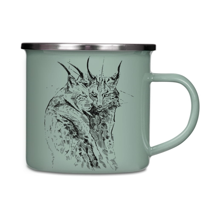 Kubek emaliowany - Rysie