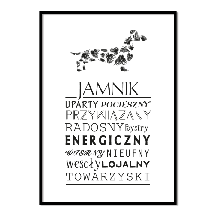 Plakat typograficzny - Jamnik