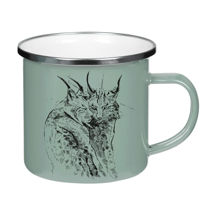 Kubek emaliowany - Rysie