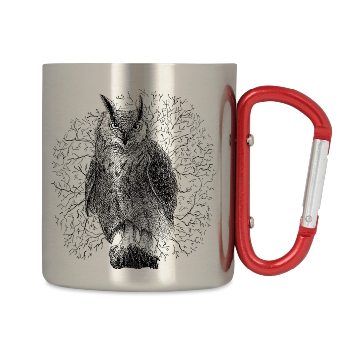 Kubek metalowy - Sowa