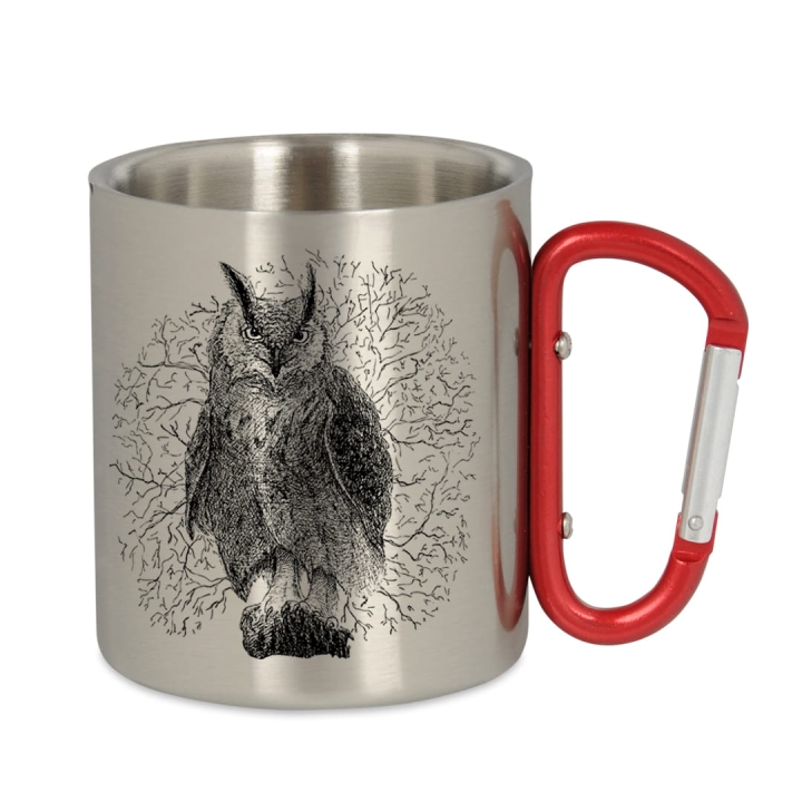 Kubek metalowy - Sowa