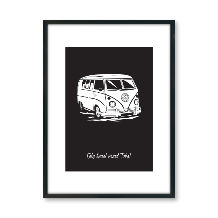 Zestaw 3 plakatów - Kamper, Góry, Wilk - Tryptyk