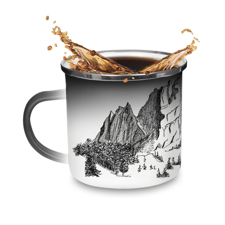 Kubek magiczny emaliowany - Góry