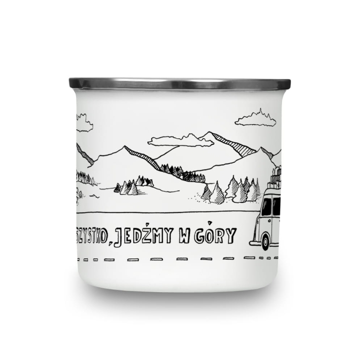 Kubek magiczny emaliowany - Rzućmy wszystko, jedźmy w góry