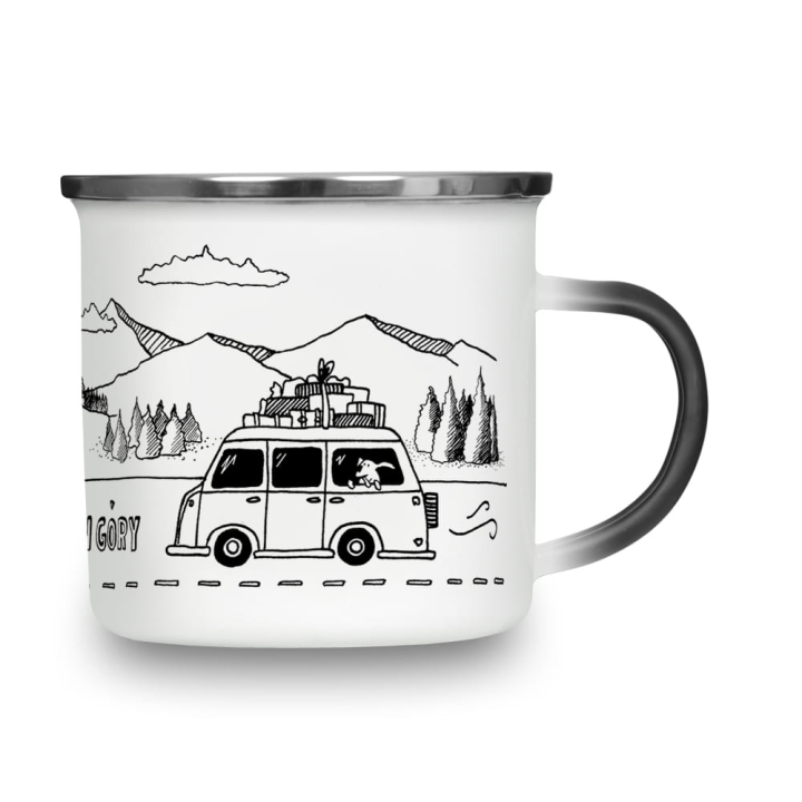 Kubek magiczny emaliowany - Rzućmy wszystko, jedźmy w góry